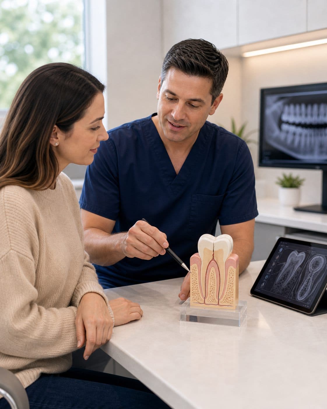Cracked tooth evaluation with a cracked tooth model at Solar Endodontics
