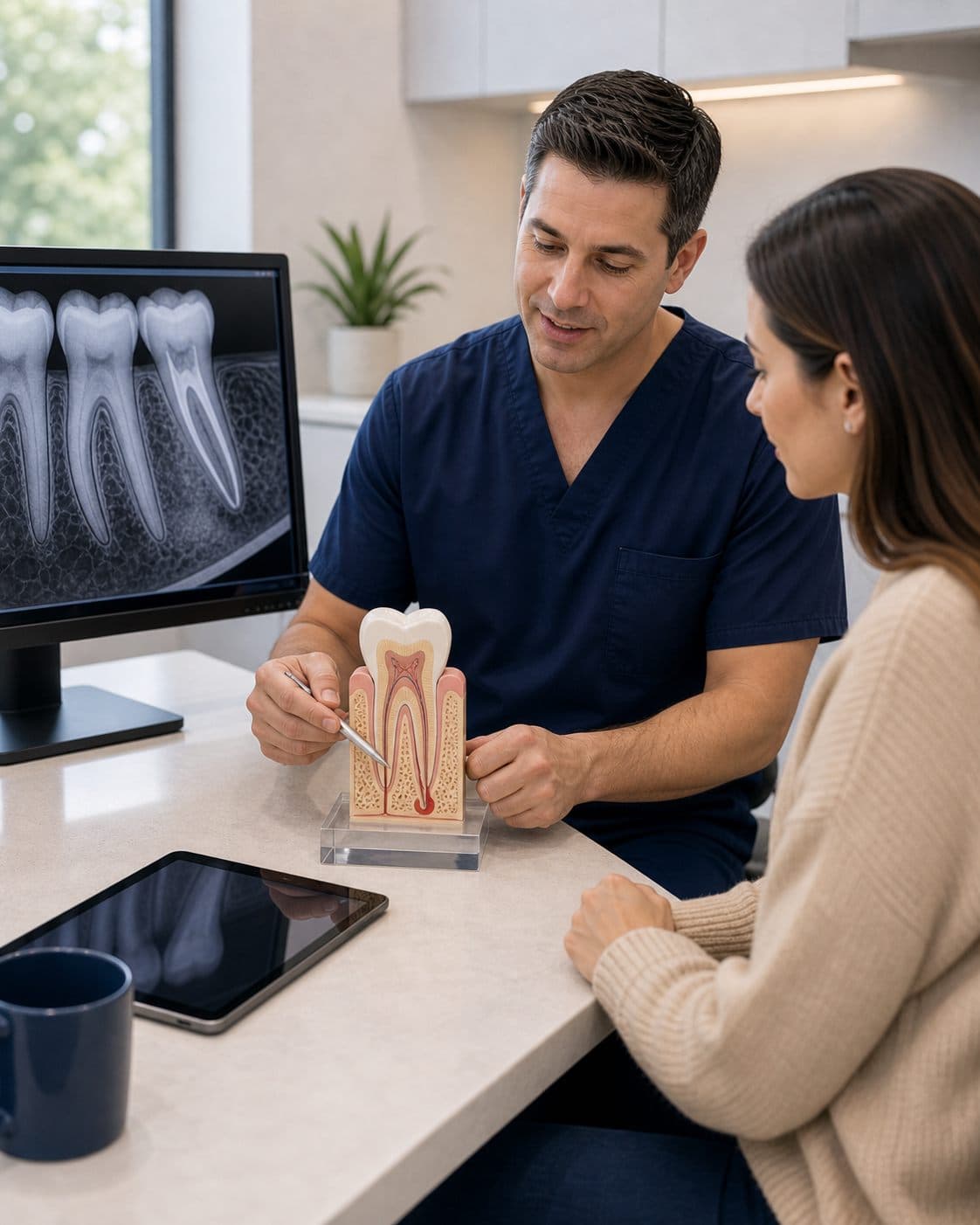 Tooth abscess evaluation using a root-tip infection model at Solar Endodontics